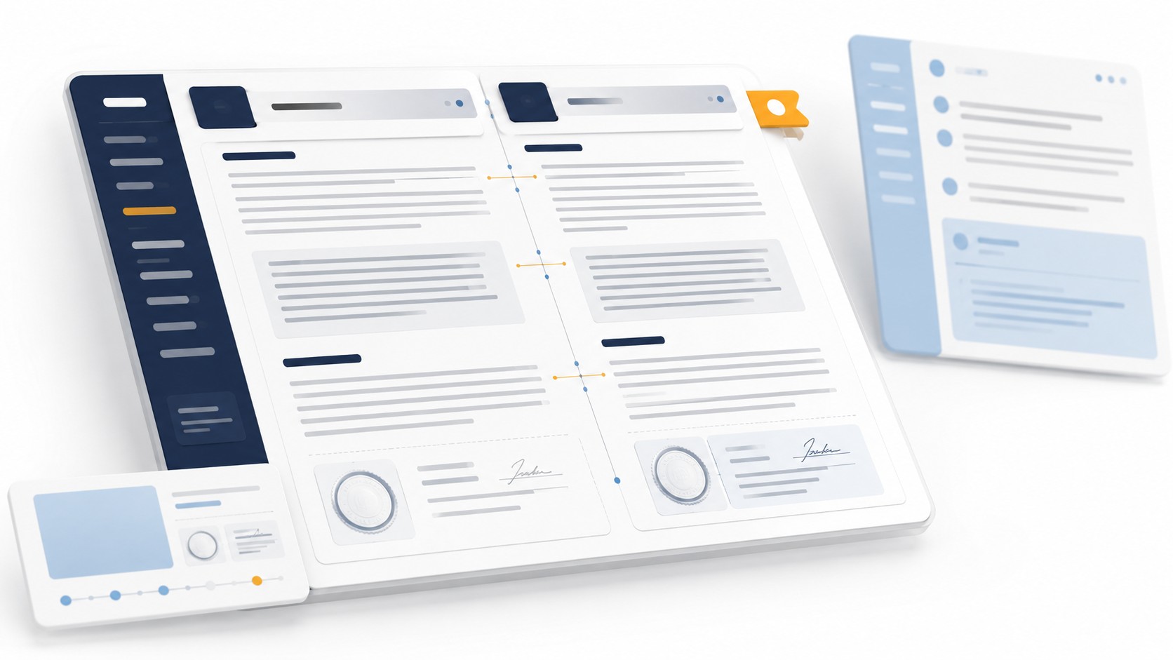 Interface bilingue de traduction de document officiel, versions source et cible côte à côte avec certification et valeur légale